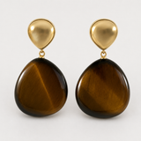 Camilla Nude Tiger Eye Drop Earrings