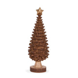 34.5 CM NATURAL PINECONE TREE WITH STAR - Pure Apotheca