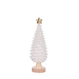 34.5 CM WASHED PINECONE TREE WITH STAR - Pure Apotheca