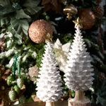 34.5 CM WASHED PINECONE TREE WITH STAR - Pure Apotheca