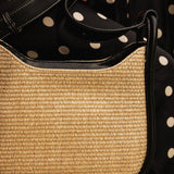 Clare Shoulder Bag Raffia Black