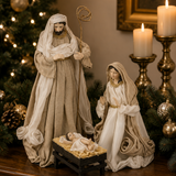 Luxe Nativity 3 Piece Set Natural 40cm