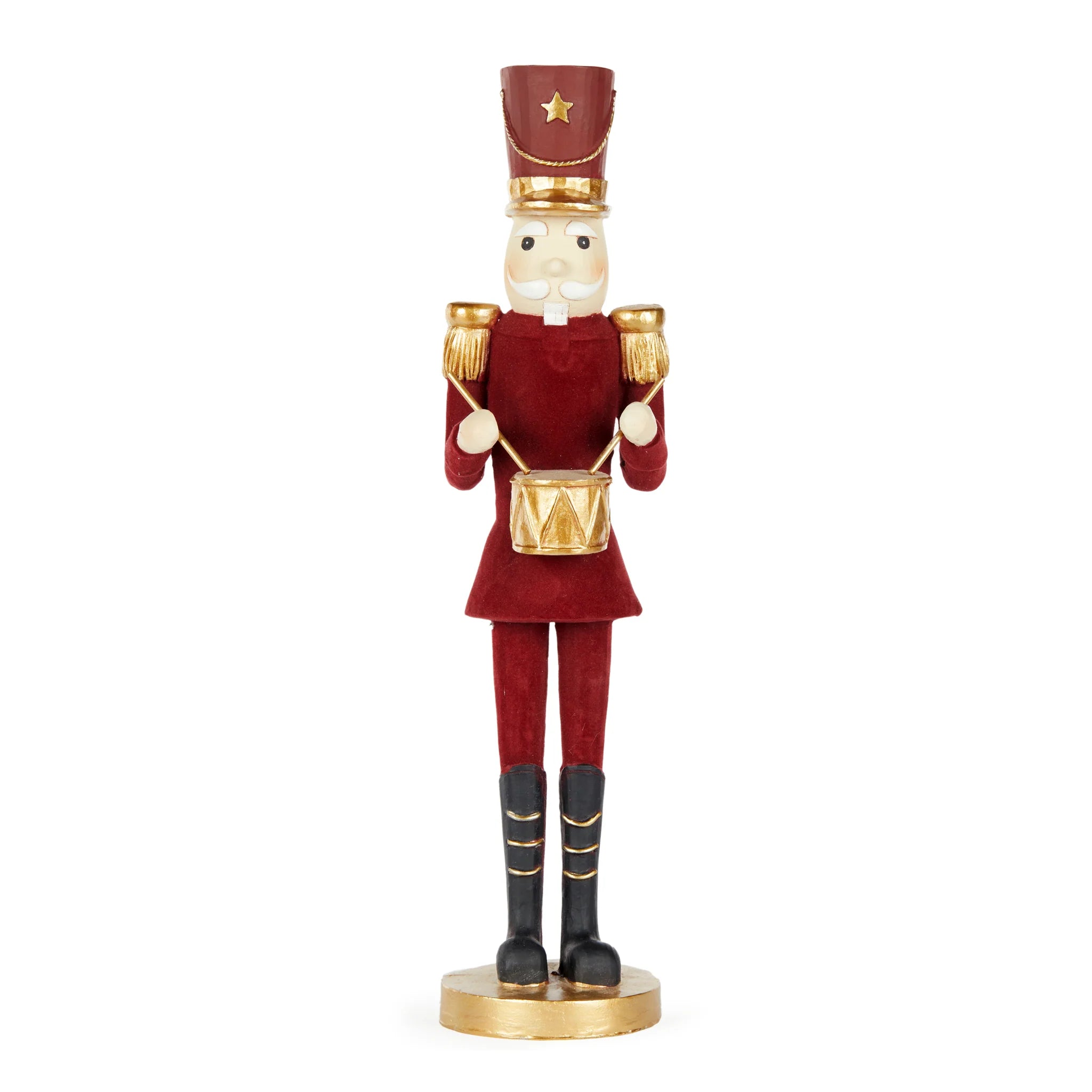 38 CM BURGUNDY VELVET DRUMMER BOY - Pure Apotheca