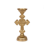 39 CM ORNATE CROSS CANDLESTICK - Pure Apotheca