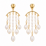 Chardonnay Chandelier Pearl Drop Earrings
