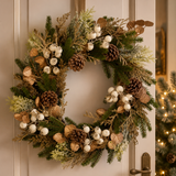 55cm Natural White Berry Wreath