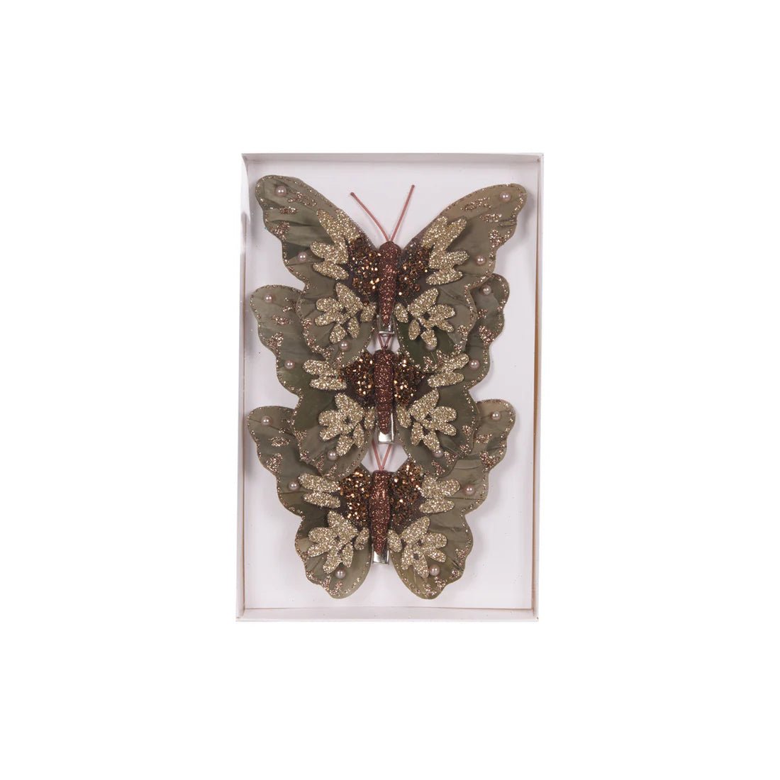 3PK CHOCOLATE AND SAGE BUTTERFLIES - Pure Apotheca