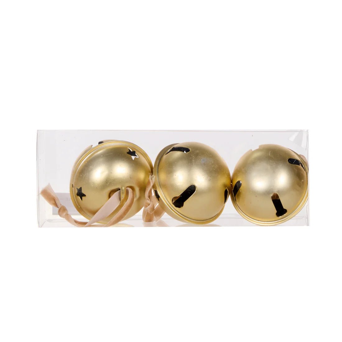 3PK METALLIC GOLD BELLS HANGING - Pure Apotheca