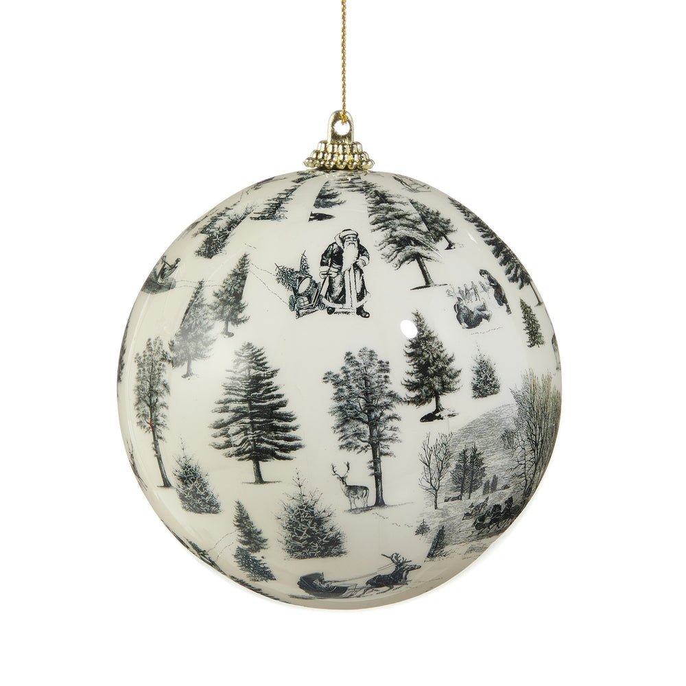 4" Through The Woods Noir Ball Hanging Ornament - Pure Apotheca