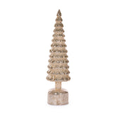 41 CM CHAMPAGNE MERCURY GLASS ROTATING LED TREE - Pure Apotheca