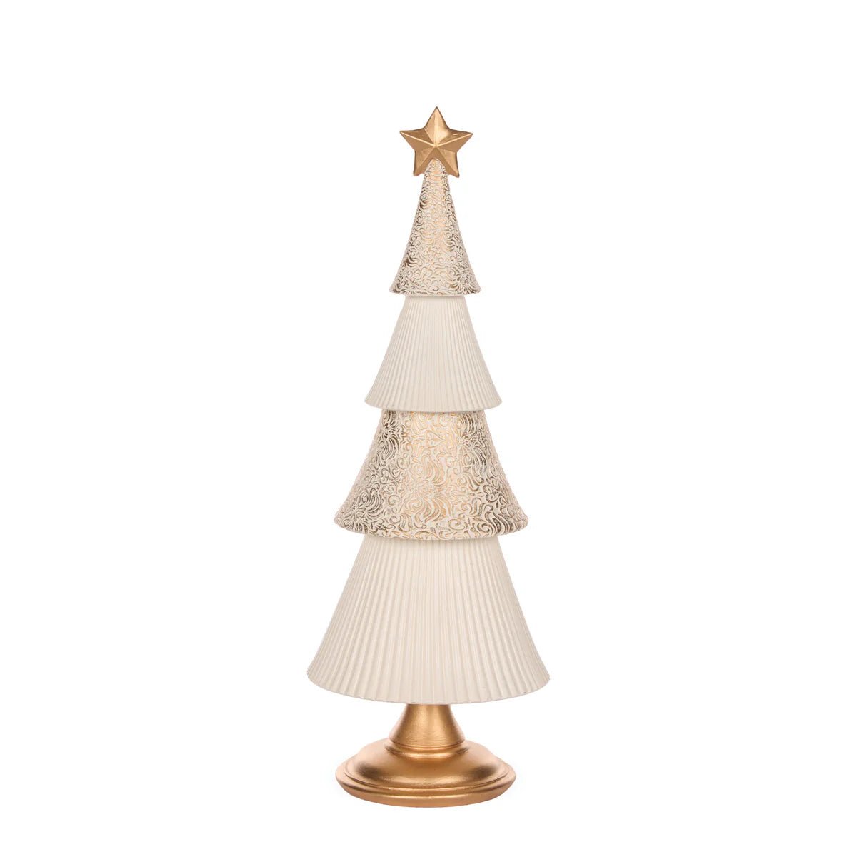41 CM IVORY AND GOLD LAYERED TREE - Pure Apotheca