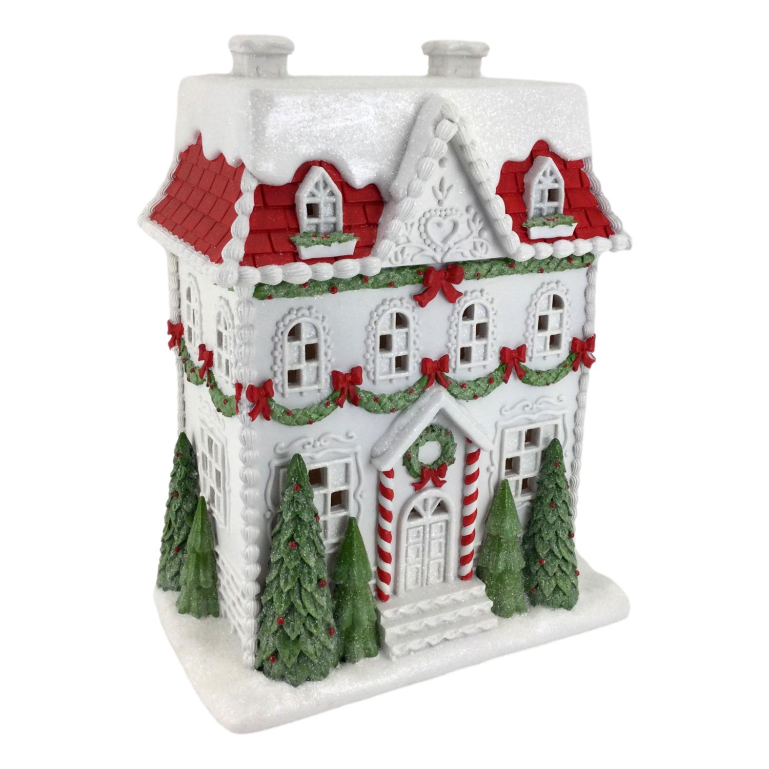 41CM LED RED ROOF XMAS HOUSE - Pure Apotheca