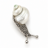 Snail Silver Brooch
