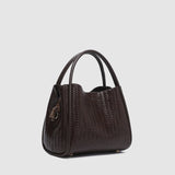 Steffie Mini Tote Bag Woven Chocolate