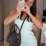 Steffie Mini Tote Bag Woven Chocolate