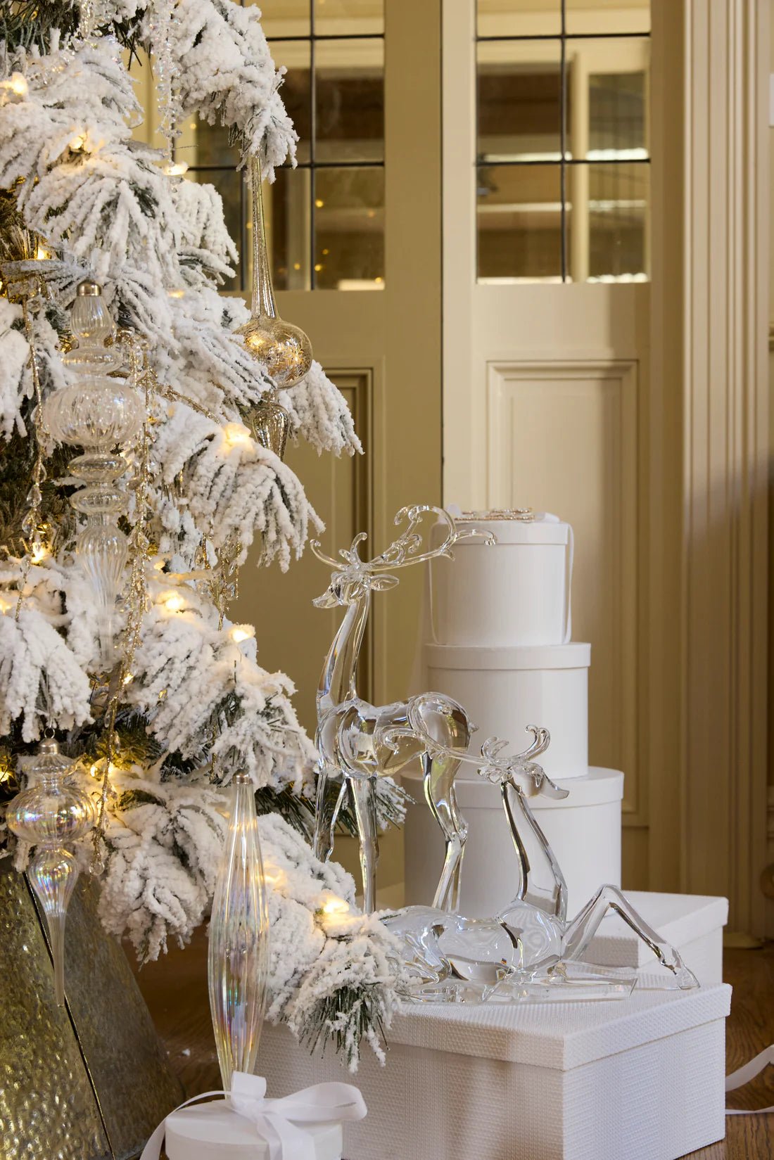 44.5 CM GLISTENING STANDING REINDEER - Pure Apotheca