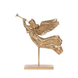 45 CM GILDED ANGEL WITH TRUMPET - Pure Apotheca