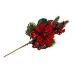 45cm Red Poinsettia & Apple Spray - Pure Apotheca
