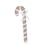 48 CM CHAMPAGNE AND WHITE HANGING CANDY CANE - Pure Apotheca