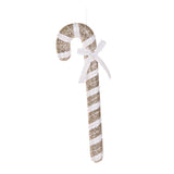 48 CM CHAMPAGNE AND WHITE HANGING CANDY CANE - Pure Apotheca