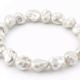Keshi Natural Pearl Stretch Bracelet