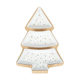 4Pc Xmas Dish/Tray Cer/Bam 30x21x4cm Whi - Pure Apotheca