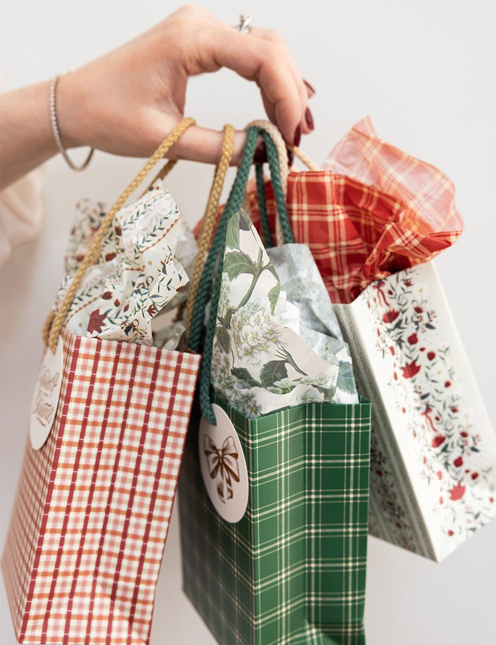 4pk Tissue Paper - Christmas Red Check - Pure Apotheca