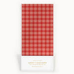 4pk Tissue Paper - Christmas Red Check - Pure Apotheca
