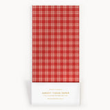 4pk Tissue Paper - Christmas Red Check - Pure Apotheca