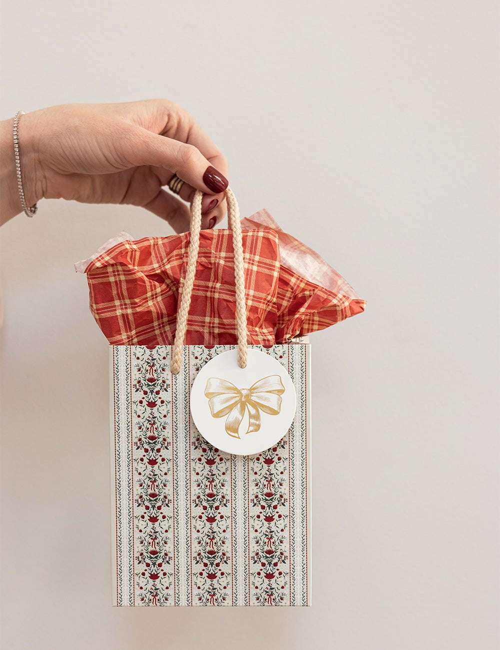 4pk Tissue Paper - Christmas Red Check - Pure Apotheca