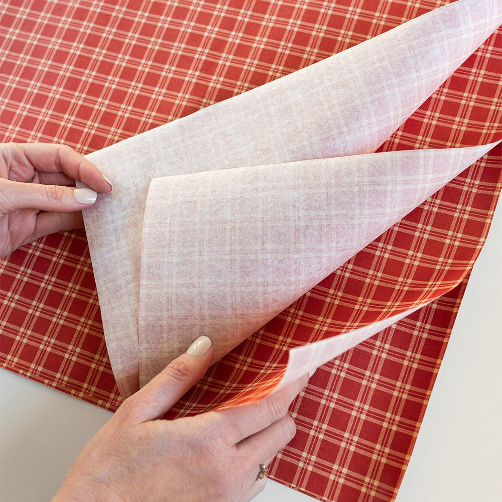 4pk Tissue Paper - Christmas Red Check - Pure Apotheca