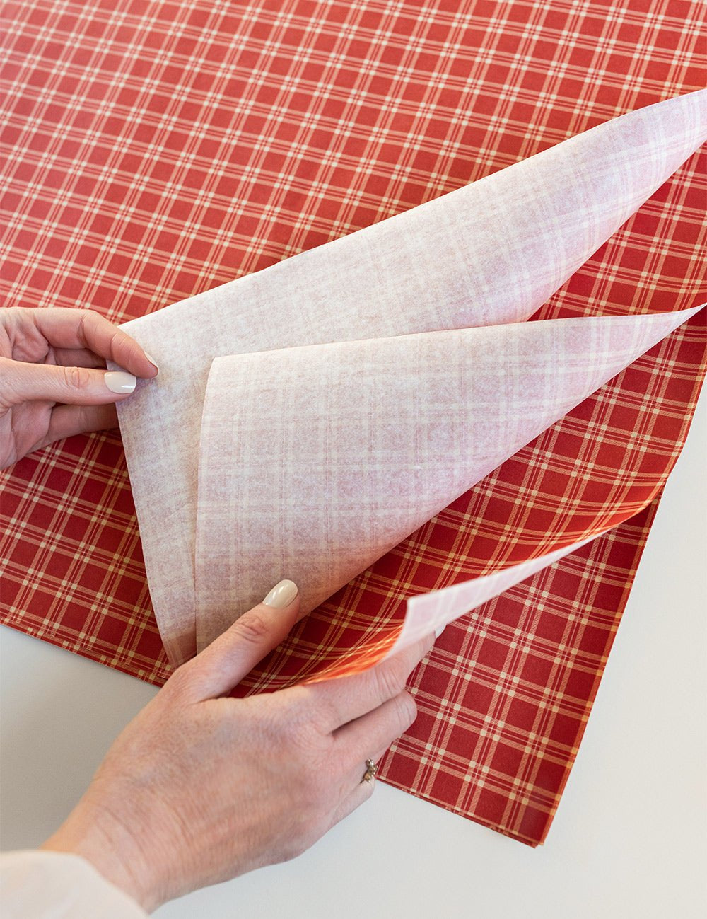 4pk Tissue Paper - Christmas Red Check - Pure Apotheca