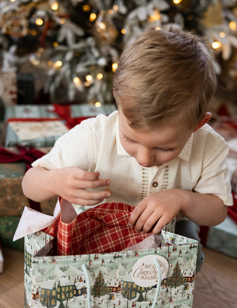 4pk Tissue Paper - Christmas Red Check - Pure Apotheca
