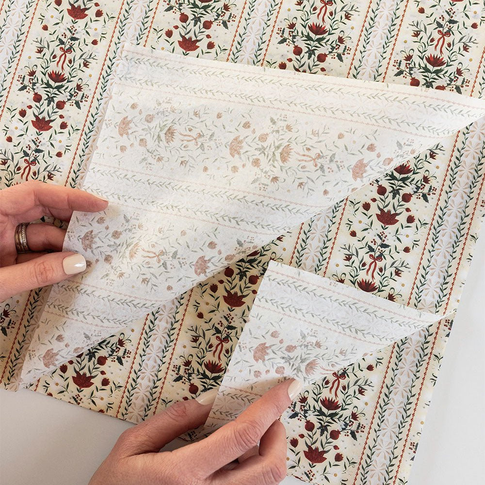 4pk Tissue Paper - Festive Florals - Pure Apotheca