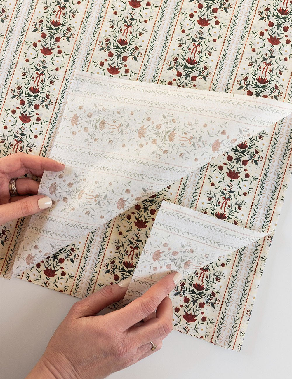 4pk Tissue Paper - Festive Florals - Pure Apotheca