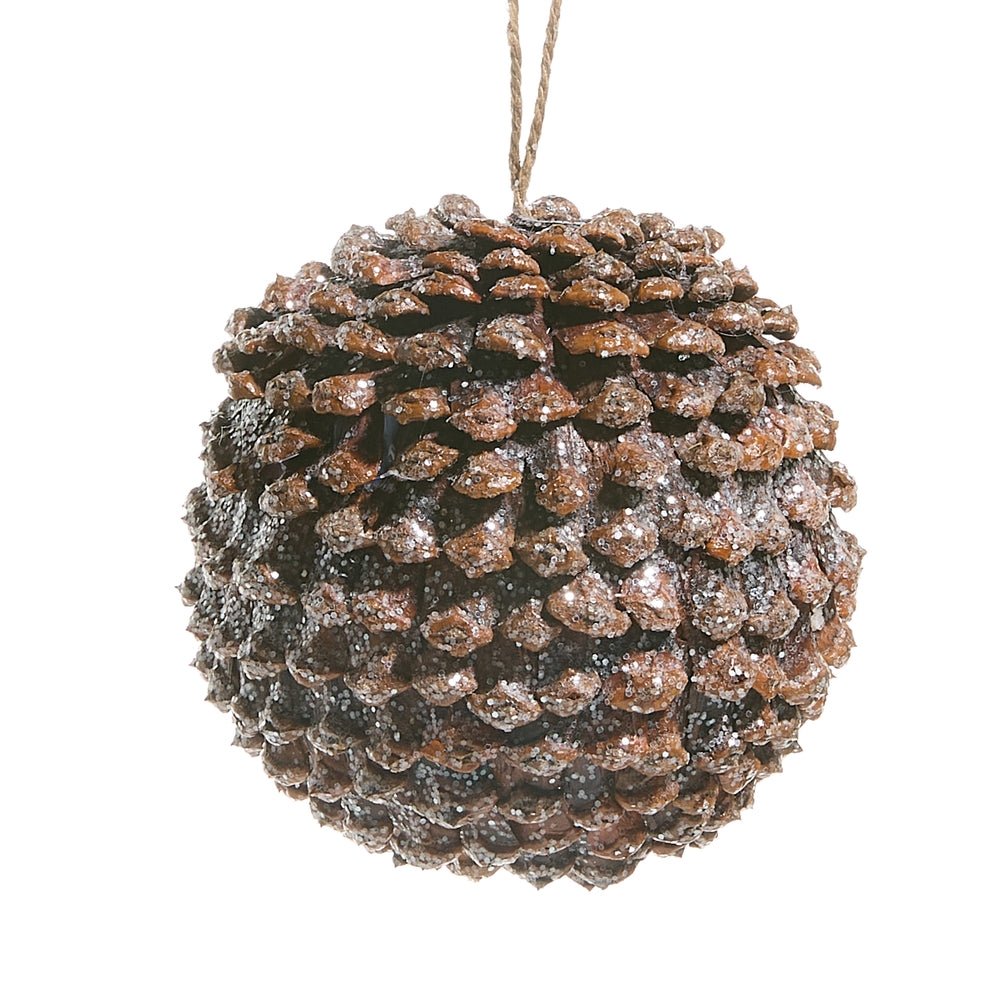 5" Iced Pinecone Bauble - Pure Apotheca