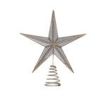 5 POINT MIRRORED TREE TOPPER STAR CHAMPAGNE - Pure Apotheca