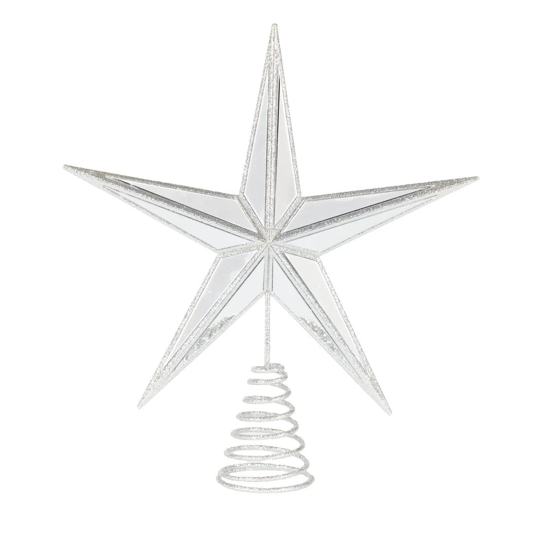 5 POINT MIRRORED TREE TOPPER STAR SILVER - Pure Apotheca