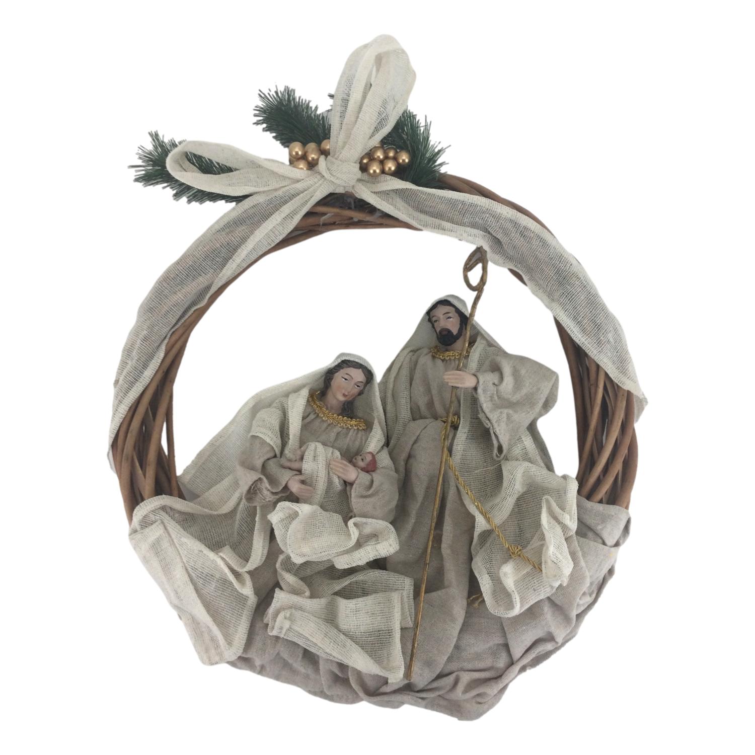 50cm Holy Family Nativity Wreath - Pure Apotheca