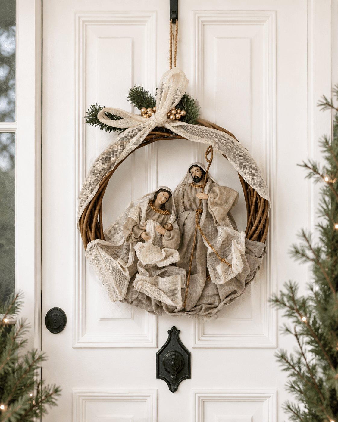 50cm Holy Family Nativity Wreath - Pure Apotheca