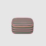 Suzie Stripe Jewellery Box Green/Bubblegum Pink