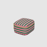 Suzie Stripe Jewellery Box Green/Bubblegum Pink