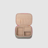 Suzie Stripe Jewellery Box Green/Bubblegum Pink