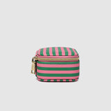 Suzie Stripe Jewellery Box Green/Bubblegum Pink