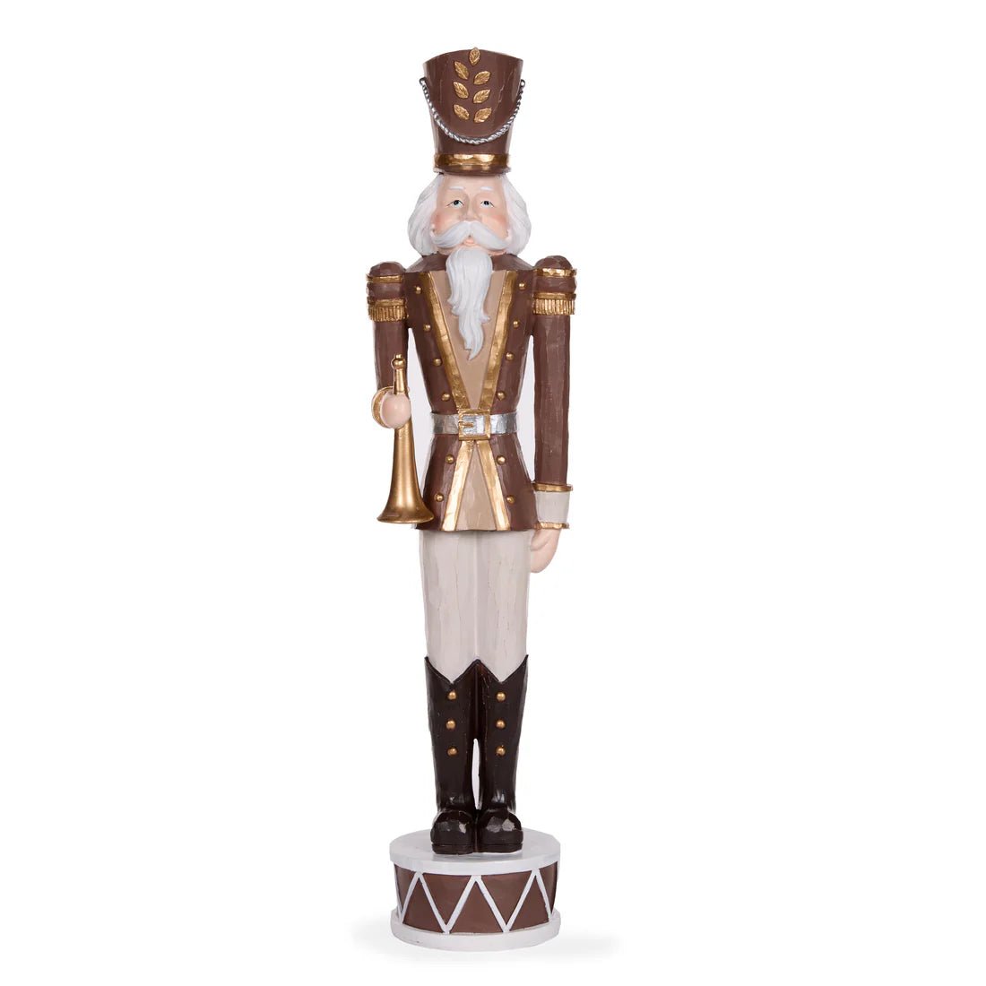 52 CM BROWN AND COPPER NUTCRACKER WITH TRUMPET - Pure Apotheca