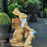 52 CM GOLDEN RABBIT WITH BASKET - Pure Apotheca