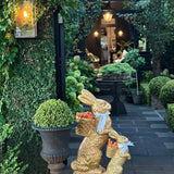 52 CM GOLDEN RABBIT WITH BASKET - Pure Apotheca