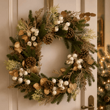 55cm Natural White Berry Wreath - Pure Apotheca