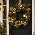 55cm Natural White Berry Wreath - Pure Apotheca