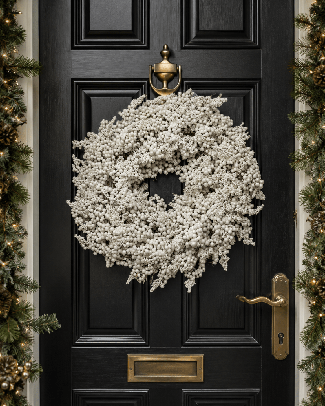 55cm Snow White Berry Wreath - Pure Apotheca